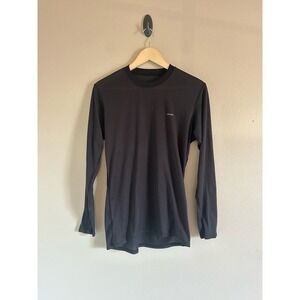 Patagonia Capilene  Shirt Mens Medium  Black Base Layer Stretch Athletic